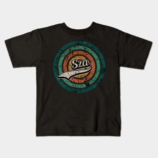 Sza // Retro Circle Crack Vintage Kids T-Shirt